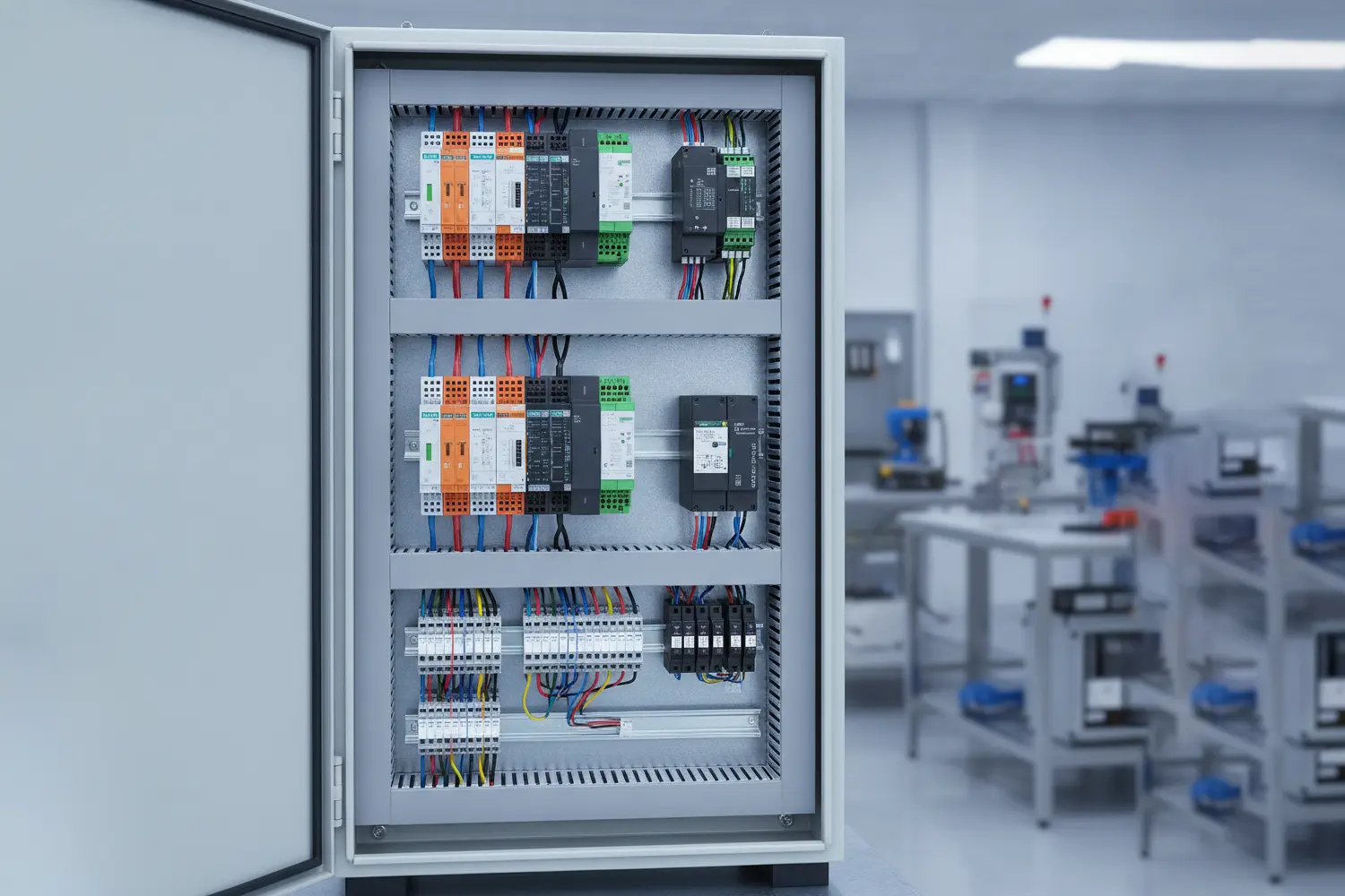 طراحی و اجرای تابلوهای کنترلی و PLC (زیمنس، دلتا) در اهواز | راهکار تخصصی اتوماسیون صنعتی
